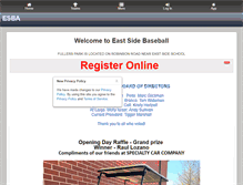 Tablet Screenshot of eastsidebaseball.com